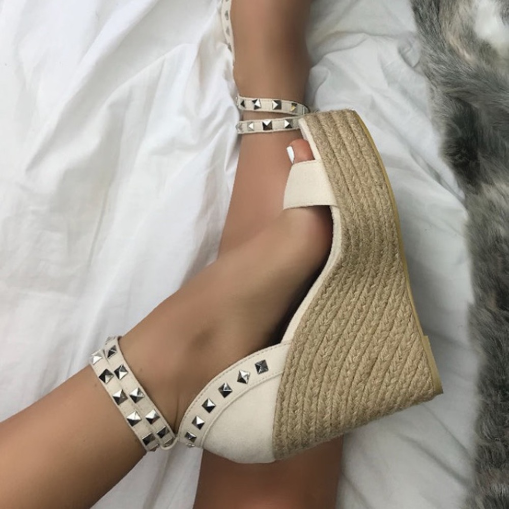 Nude Espadrille Wedges